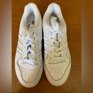 adidas Men's White Low-Top Leather Sneakers